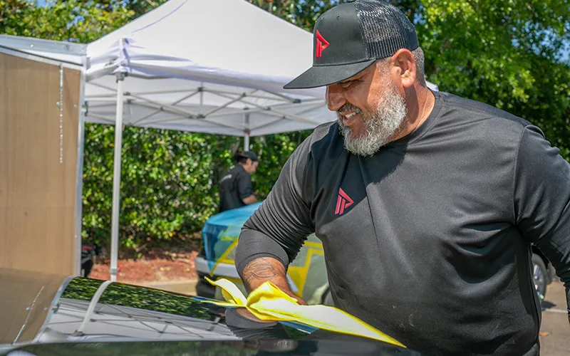 rudy smiling working